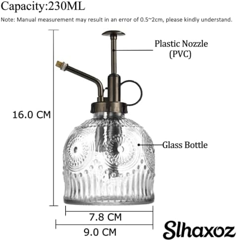 Plant Mister Glass Watering Can Bottle (7.78 oz, Transparent) - Image 4