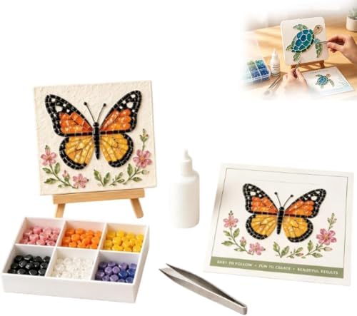 Cottage Garden Mosaic DIY Kit – Watering Can Mosaic Art Kit，Butterflies by Unknown