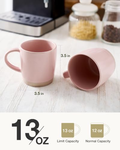 famiware Coffee Mugs Set of 8, Milkyway 13 oz Ceramic Cup Set with Handle - Image 3