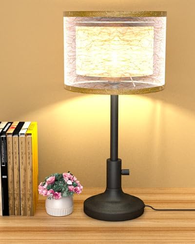 Lightdot Mid Century Table Lamp for Bedroom, Vintage Dimmable by LightdotLighting