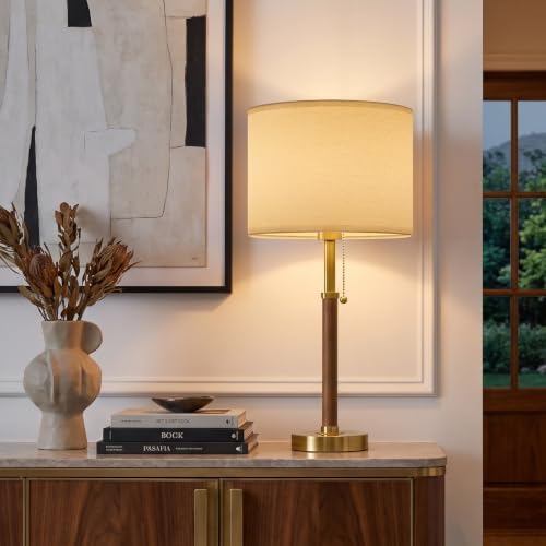 Wood Table Lamps 22" Mid Century Modern Lamps for Bedroom Living Room Lamps - Image 6