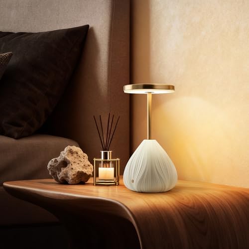 RONDURE Ceramic Cordless Rechargeable Touch Dimmable Table Lamp - Image 6