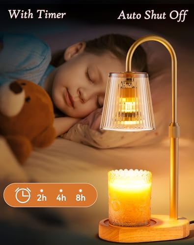 Adjustable Candle Warmer Lamp with Timer - Electric Light Wax Warming - Image 2