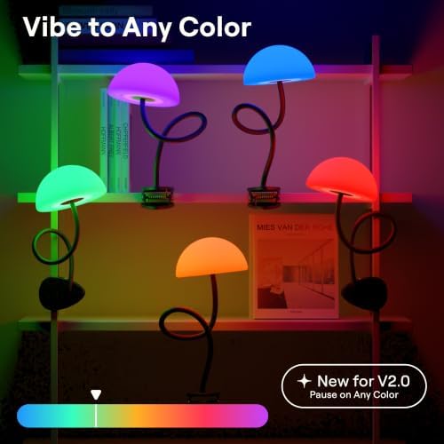 Smallish Shroommate Clip On Light for Dorm Room - 2.0 (White) - Image 3