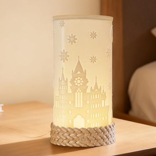 Rotatable Cordless Table Lamp, 3 Color Temperature Bedside Lamps with USB C Charging, Touch Control Rechargeable Battery Powered Nightstand Lamp for Bedroom, Nursery, Home Decor by Unknown