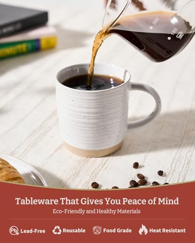 famiware Coffee Mugs Set of 6, 13 oz Mug Set, Ceramic Cup Set with Handle - Image 4