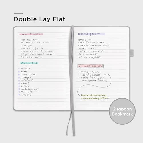 &And Per Se Lined Journal Notebook, 160 Pages, A5 5.7 x 8 inches College Ruled Thick Paper Notebook Journals for Writing, Hardcover Notebooks for Women Men Office School (1 Pack, Grey) - Image 3