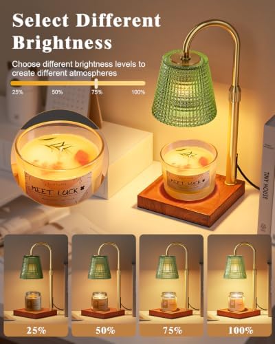 Green Candle Warmer Lamp with Timer, House Warming Gifts New Home Decor - Image 2