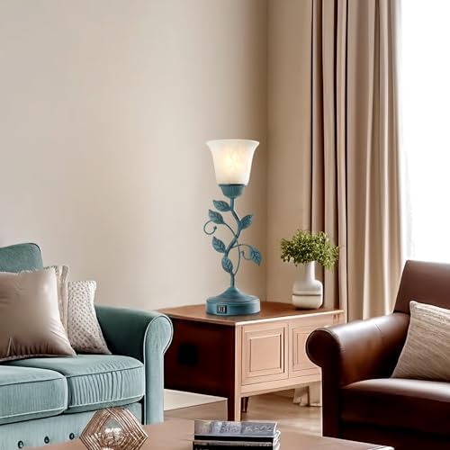 Vintage Touch Table Lamp for Living Room with 2 USB C+A Ports - Image 5