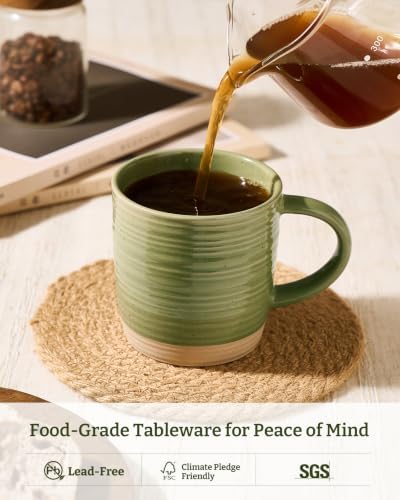 famiware Coffee Mugs Set of 6, 13 oz Mug Set, Ceramic Cup Set with Handle - Image 2