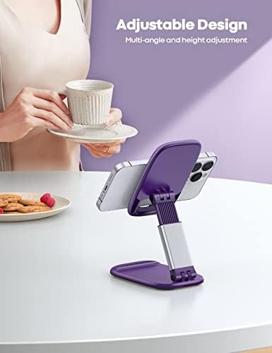 Lamicall Purple Phone Holder for Desk - Dark Purple Cellphone Stand - Image 2