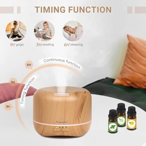 Homeweeks Essential Oil Diffuser for Room Aromatherapy Scent Diffuser - Image 4