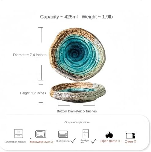 7in Ceramic Plate Home Ice Crack - Image 7