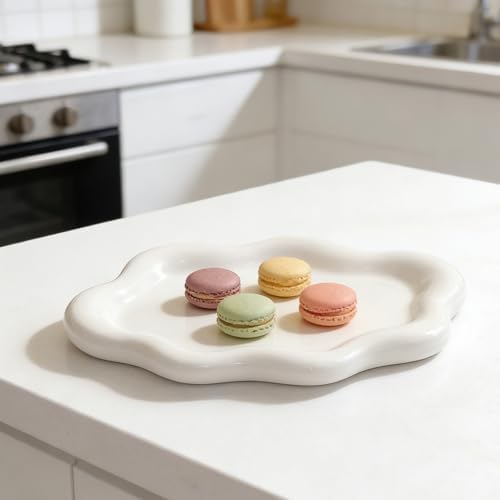 Ceramic Jewelry Tray with Cloud Design - Decorative Catch All Dish for Rings, Keys, and Perfume - Image 5