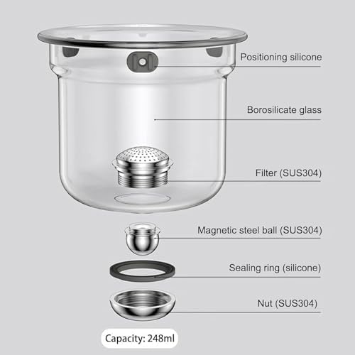 Magnetic Glass Teapot with Infuser, 24oz Borosilicate Tea Pot with Walnut Handle for Loose Leaf Tea, Office Home, Tea Lovers Gift - Image 3