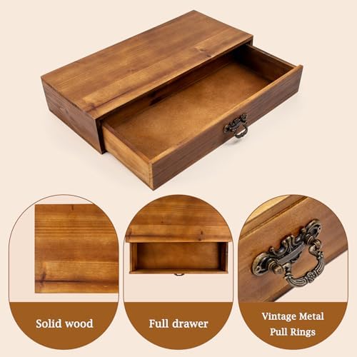 Wooden Drawers Organizer Solid Desktop Drawer Storage Box Organizer - Image 6