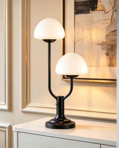 Lightdot Mushroom Table Lamp for Bedroom Dimmable Cute Black Desk Lamp by LightdotLighting