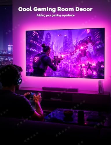 MATICOD LED Lights for TV, 13.1ft TV Lights for 45-60in, Music Sync Color Changing Tv Backlight with Bluetooth Smart App Remote Control, USB Powered RGB 5050 RGB Strip Light for Xmas Decor - Image 3