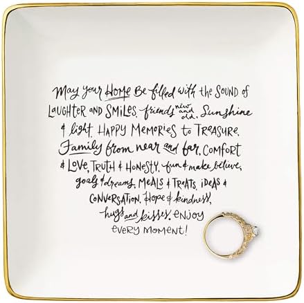 Jewelry Tray Trinket Holder Ring Dish - Perfect Homeowner Gift for New House, First Time Homeowner Congratulations, Housewarming Present by NZY