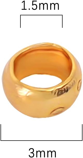 18K Gold Plated Crimp Beads Non Tarnish 3mm 400pcs for Jewelry Making Findings