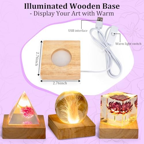 Epoxy Resin Kit with Light for Beginners, DIY Crafts for Adults Women - Image 2