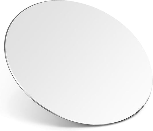HONKID Metal Aluminum Mouse Pad, Thin Hard Mousepad, Double Sided Waterproof Fast and Accurate Control Mousepad for Laptop, Computer and PC, Office, 7.87 * 7.87 Round Silver