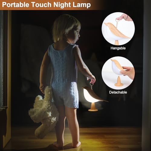 VoMii Bird Desk Lamp Set of 2, Small Table Lamp Cordless Touch Dimmable Night Light with 3 Color Temperature, Rechargeable Decorative Lamps for Bedroom Bedside Nightstand, Desk Decor, Bird Gifts - Image 4