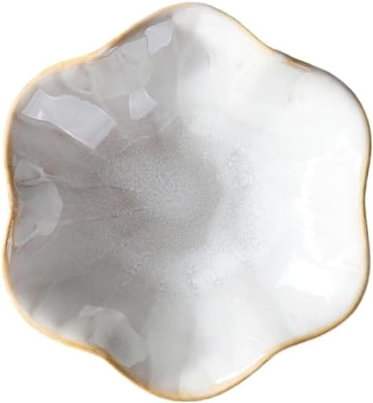 Ceramic Jewelry Storage Tray, 1-Count Irregular-Shaped Storage Holder for Jewelry, Keys and Sundries, Modern Aesthetic Home Organizer for Living Room, Bedroom, Bathroom and Kitchen (White) by Unknown