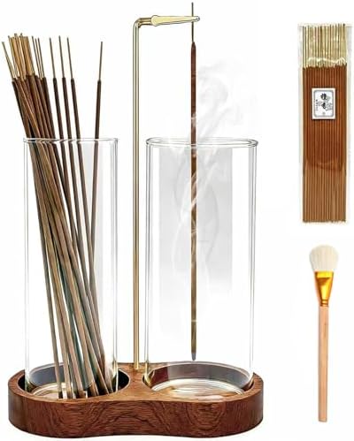 Ceremony Incense Holder, Wooden Incense Burner with Glass Ash Catcher by LifeNeedsAlittleofCeremony