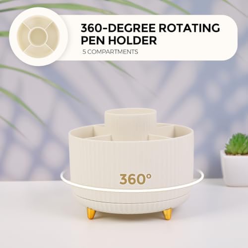 SKYDUE Desk Organizer Set with 360° Rotating Pen Holder - Image 6