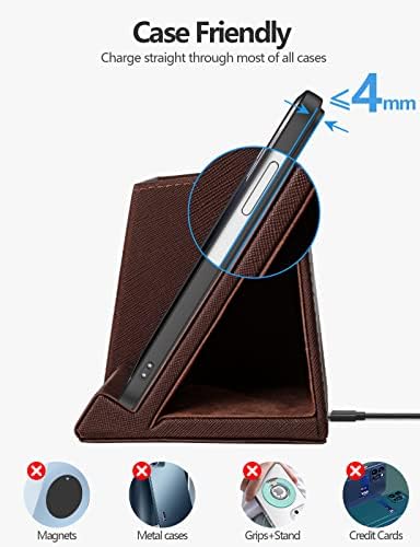 Pen Holder with Wireless Charger, Compatible with iPhone 17/16/15/14/13/12/11/8 Series, Pencil Holder Phone Stand for Desk Home Office, Men Gift Husband Wife Anniversary Dad Birthday Idea Gadget - Image 4
