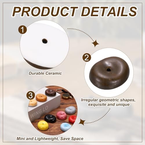 uxcell 4Pcs Ceramic Incense Holder Stick Incense Burner Holder Coffee - Image 3