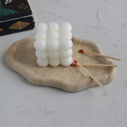 Real Travertine Jewelry Dish Cloud Shape, Trinket Dish, Ring Dish Key Tray Asethetic Home Décor, Gift for Women - Image 2