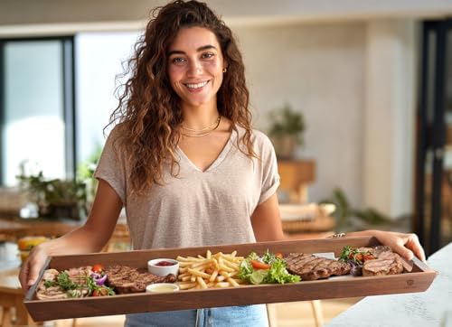 Acacia Wood Serving Tray, 36×12in Large Charcuterie Boards for Party - Image 4
