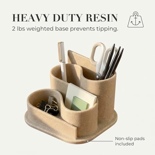 OAKOA Aesthetic Desk Organizer - Modern Desk Accessories - Boho Pen Holder - Image 3