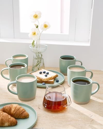 famiware Coffee Mugs Set of 6, Milkyway 13 oz Ceramic Cup Set with Handle - Image 5