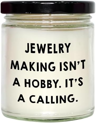 Jewelry Making Gifts | Inspirational Jewelry Making 9oz Vanilla Soy Candle | Funny Gifts for Jewelry Makers | Mother's Day Unique Gifts by MIPOMALL