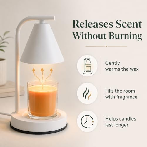 White Candle Warmer Lamp, Electric Candle Lamp Warmer Birthday for Women - Image 3
