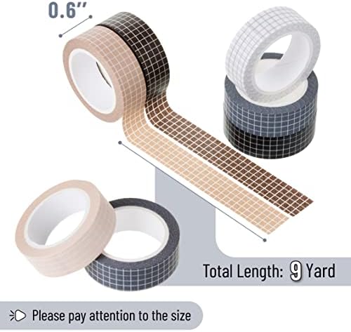 Mr. Pen- Washi Tape Set, 0.6", 7 Rolls, 9 Yards/Roll - Image 3