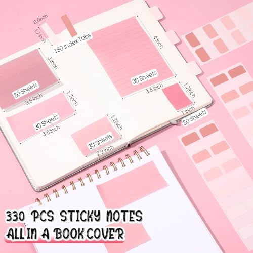 38pcs Aesthetic Office Supplies Kit, Pink Color, Classic - Image 3
