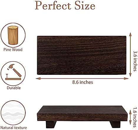Wood Bathroom Tray Farmhouse Decor Kitchen Soap Holder 8.7"x3.6" Dark Brown - Image 5