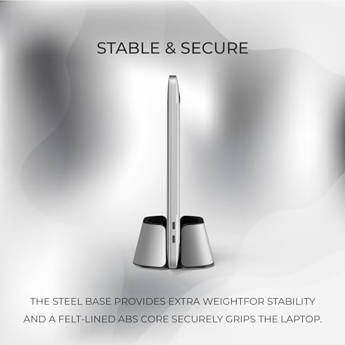 HumanCentric Vertical Laptop Stand in Silver Aluminum, Adjustable - Image 6