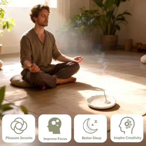 Home Ceramic Incense Holder,Incense Sticks Holder with 1 Hole (3mm)-Gift - Image 6