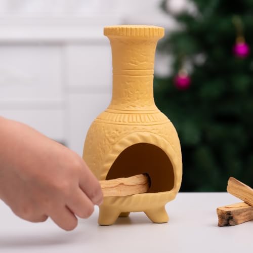 Ceramic Mini Chiminea Palo Santo Burner, Decorative Cone Incense Holder - Image 2