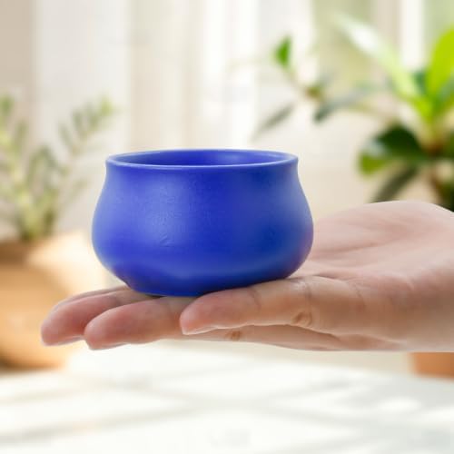 Ceramic Incense Holder for Sticks, Incense Burner Holder Incense Stick Holder Ash Catcher with Non-Slip Pads, Indoor Incense Holder for Unique Home Decor/Meditation/Yoga/Gift (Blue) - Image 4