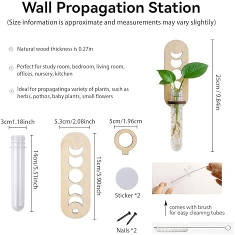 Artilady Plant Propagation Station Wall Hanging, Planter Terrariums Tube - Image 5