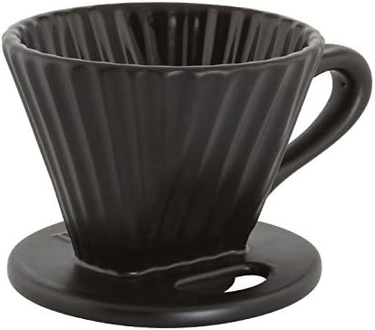 Chantal "Lotus ceramic pour over coffee dripper, 8 ounces (Matte Black) by Chantal