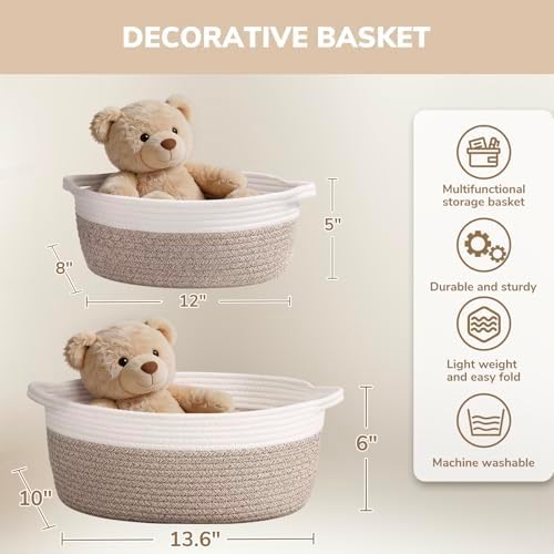 CHICVITA Large Gift Basket Empty with Bags & Ribbon to Fill, Brown - Image 6