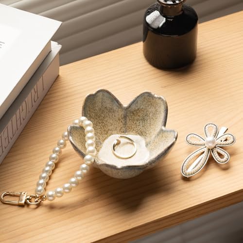 Floral Vanity Tray, Ceramic Jewelry Dish for Rings - Image 5