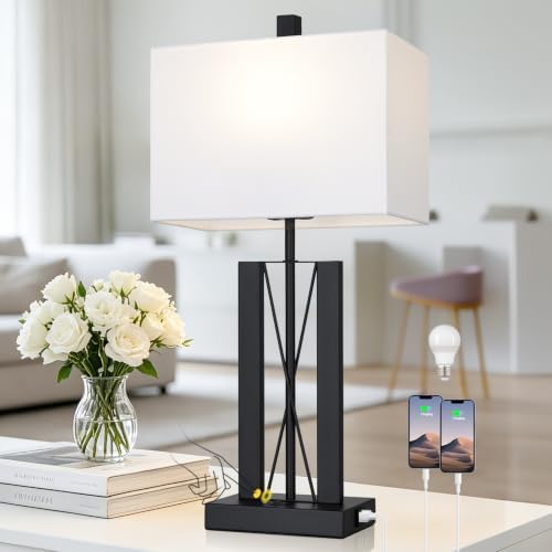 Lolikit 25" Modern Table Lamp for Living Room,Bedside Lamp for Bedroom by Lolikit